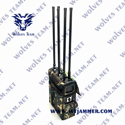 GSM CDMA 3G 4G 5G van WiFi /Bluetooth Celluar van de Manpack Ingebouwde Batterij Mobiele Telefoonblocker Satellietsignaalstoorzender