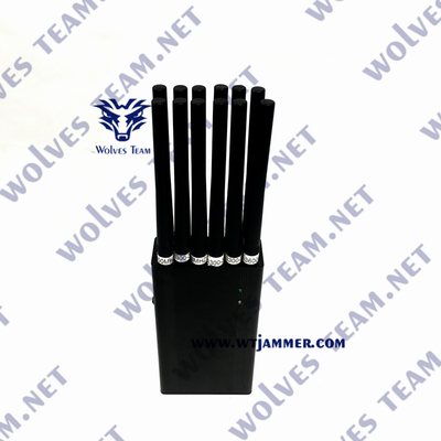 12 antennes Handbediende Gps Blocker voor 3G 4G 5G WiFi UHFvhf GPS Lojack
