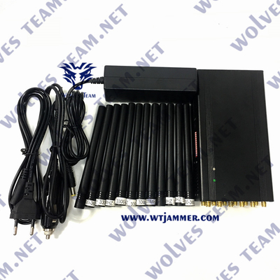 12 antennes Handbediende Gps Blocker voor 3G 4G 5G WiFi UHFvhf GPS Lojack