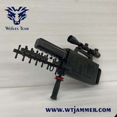 80W Handheld UAV Frequency Jammer 1500m-2000 meter ingebouwd in antenne