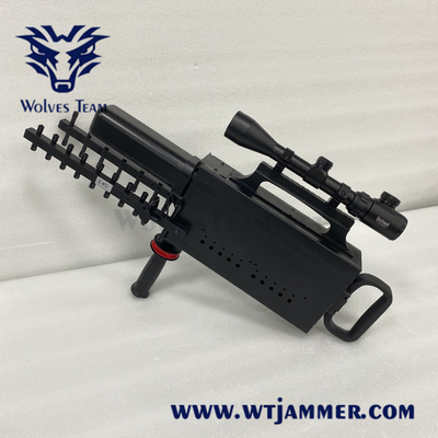 80W Handheld UAV Frequency Jammer 1500m-2000 meter ingebouwd in antenne