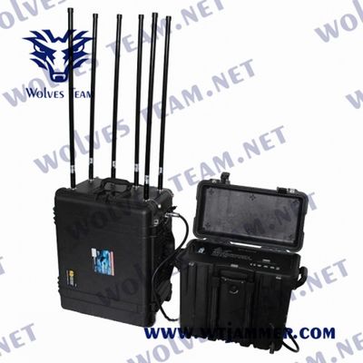 kopen 4 banden Drone GPS Signal Jammer Rf 800/900 Mhz 3000 meter Wifi2.4g/5.8g online manufacture
