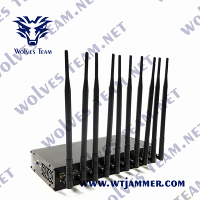 10 Bands Indoor Cellular Signal Jammer 2g GSM 3g 4g 5g Lte 50 meter
