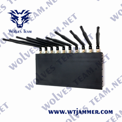 10 Bands Indoor Cellular Signal Jammer 2g GSM 3g 4g 5g Lte 50 meter