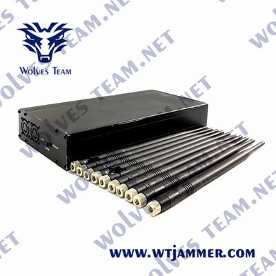 10 Bands Indoor Cellular Signal Jammer 2g GSM 3g 4g 5g Lte 50 meter
