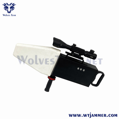 120w Drone Signal Jammers Handheld Gun Style 2500 meter ingebouwd in Antenne