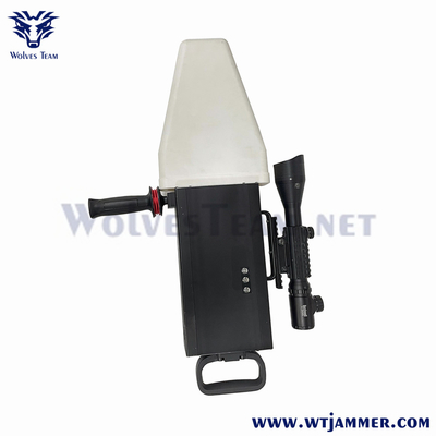 120w Drone Signal Jammers Handheld Gun Style 2500 meter ingebouwd in Antenne