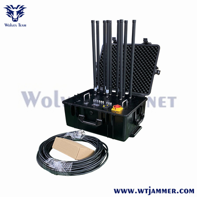 300M High Power Draagbare 8 Kanalen Militaire Drone Mobiele telefoon Bom Signal Jammer
