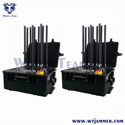 300M High Power Draagbare 8 Kanalen Militaire Drone Mobiele telefoon Bom Signal Jammer