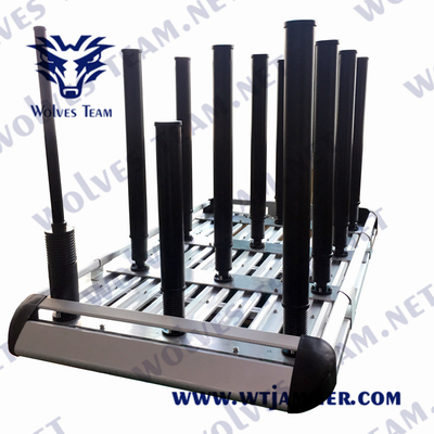 IED Bom 22 banden hoog vermogen GSM 5G UHF VHF RF Signal Jammer gemonteerd op auto