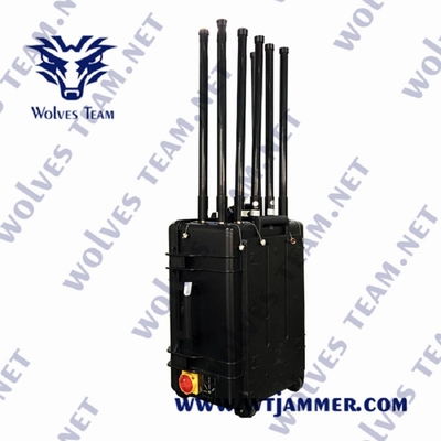 Hoog vermogen militair draagbaar waterdicht RC 433 Anti Uav Drone Jammer tot 4000 meter