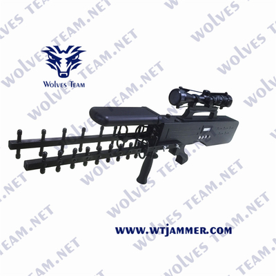 Militaire anti-UAV drone jammer WIFI GPS RF Control Signal Blocker Draagbaar tot 4500 meter