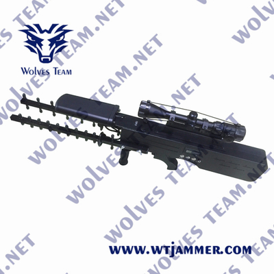 Militaire anti-UAV drone jammer WIFI GPS RF Control Signal Blocker Draagbaar tot 4500 meter