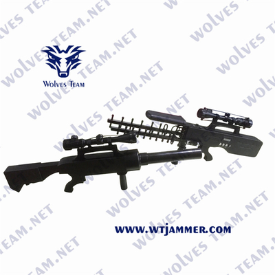 Militaire anti-UAV drone jammer WIFI GPS RF Control Signal Blocker Draagbaar tot 4500 meter