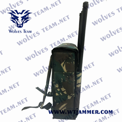 10 Bands Rugzak RECIED Bom Jammer WT601510 met 200m Stoorbereik en 20W Vermogen per Band