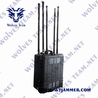 kopen Draagbare outdoor High Power Jammer GSM 3G 4GLTE 5G Mobiele telefoon Signal Jammer Bereik tot 500 meter online manufacture