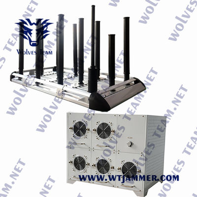 kopen 600W High VHF UHF WIFI 3G 4G 5G Power Signal Jammer met Aluminium Alloy efficiëntie online manufacture