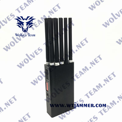 kopen Handheld 14 antennas Mobile phone GSM 3G 4G 5G jammer  Wifi Bluetooth GPS Jammer up to 25 meters online manufacture