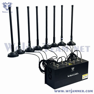 kopen 20W 8-kanaals desktop mobiele telefoon jammer krachtige 8-antenne full-band signaalblokker online vervaardiging