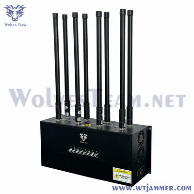 kopen Desktop Signal Jammer 20W 8-kanaal High Gain Antenna Wireless Signal Blocker online vervaardiging