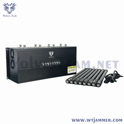 kopen 20W High Power 8-Antenna Desktop Jammer 2G/3G/4G/5G/WiFi Signal Blocker voor conferentieruimte online vervaardiging