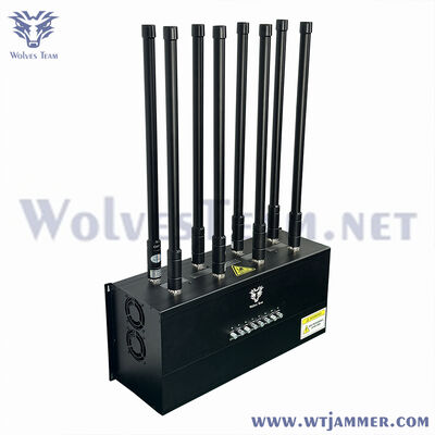 kopen Hoog vermogen 20W 8 kanaal Desktop draadloos signaal Jammer Security Signal Blocker online vervaardiging