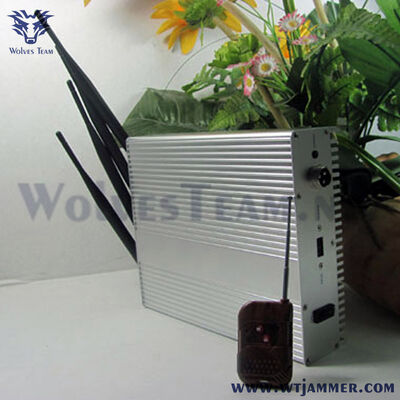 kopen Hoog vermogen 4 frequentiebanden afstandsbediening Desktop Signal Jammer voor mobiele telefoon blokker online vervaardiging
