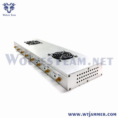 kopen Silver Style Industrial Grade 8-Channel RF Jammer Dual Cooling Fans voor continue werking en anti-tracking gebruik online vervaardiging