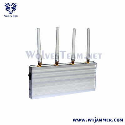 kopen 4 antennes High-Power Desktop Signal Jammer, 4-kanaals afstandsbediening 2G/3G/4G WiFi Blocker online vervaardiging