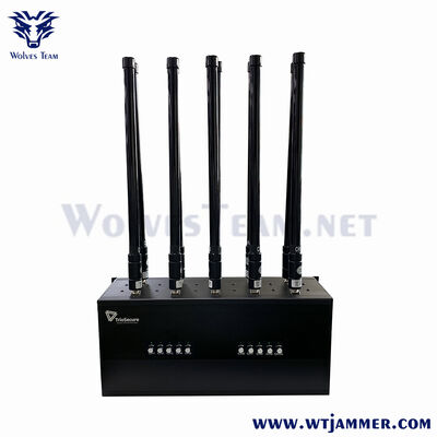 kopen 10 Band Desktop Signal Jammer Blocks GPS L1 L2 WiFi 2G-5G online vervaardiging