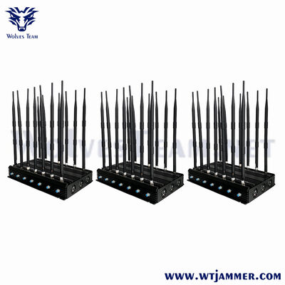 kopen 12 antennes High Power Signal Jammer. Blokkeert 2G/3G/4G/5G, WiFi, GPS en Drone signalen. online vervaardiging