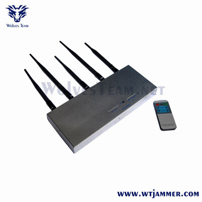 kopen Silver Style 5 antennes High Power Signal Jammer. Blok GSM, DCS, CDMA & 3G mobiele telefoonsignalen. online vervaardiging