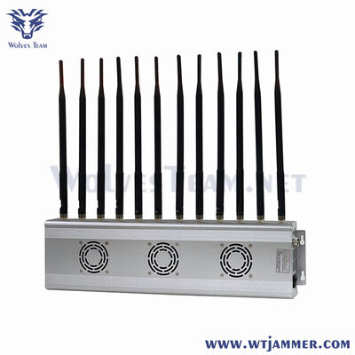 kopen 12 antennes High Power Signal Jammer. Blokkeert 2G/3G/4G/5G, WiFi, GPS en Drone signalen. online vervaardiging