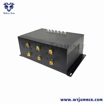 kopen Zwarte stijl 6 antennes verstelbaar vermogen signaal jammer Multi Band WiFi GPS mobiele telefoon drone blokker online vervaardiging