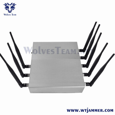 kopen 8 Antennen Verstelbare vermogen Full-Band Jammer Blocks 2G 3G 4G WiFi GPS & Bluetooth Signalen online vervaardiging
