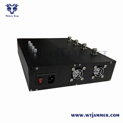 kopen 4 antennes Verstelbare stroomsignaal jammer Multiband Anti-Drone GPS RF Blocker online vervaardiging