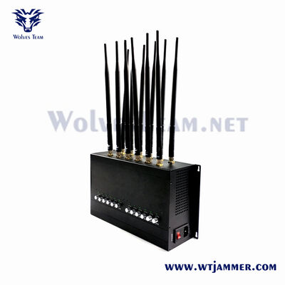 kopen 12 antennes verstelbare WiFi jammer blokken 2.4G 5.8G WiFi 2G 3G 4G GPS & RF signalen online vervaardiging