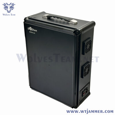 kopen Draagbare koffer High Power Signal Jammer Full Band 2G 3G 4G 5G WiFi GPS Anti-Drone Signal Blocker online vervaardiging
