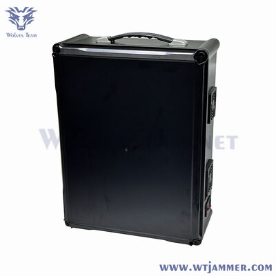 kopen Draagbare koffer High Power Signal Jammer Full Band 2G 3G 4G 5G WiFi GPS Anti-Drone Signal Blocker online vervaardiging