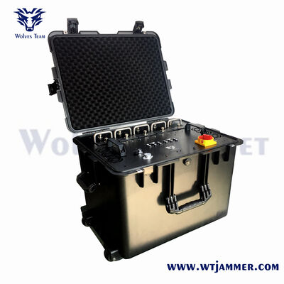 kopen 5-kanaal High Power Anti-Drone Jammer met sector antennes, Long-Range UAV Signal Blocker voor Airport & Prison Security online vervaardiging