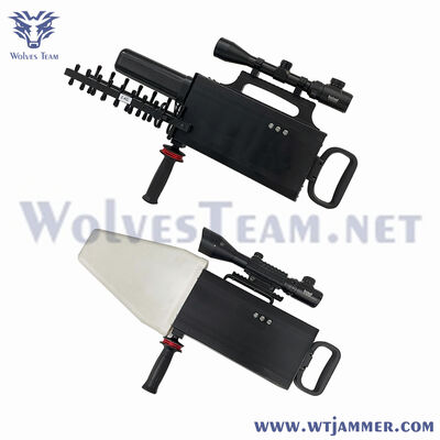 kopen Professionele handheld anti-drone jammer gun - Directionele UAV-signaalblokker met optisch zicht online vervaardiging