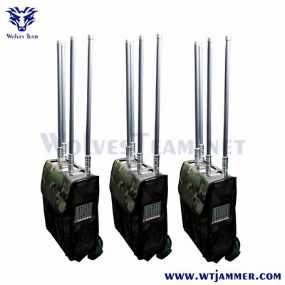 kopen 4 Antennes Rugzaktype Signaalstoorzender voor GPS & WIFI & Anti-Drone Shield-apparaat online vervaardiging