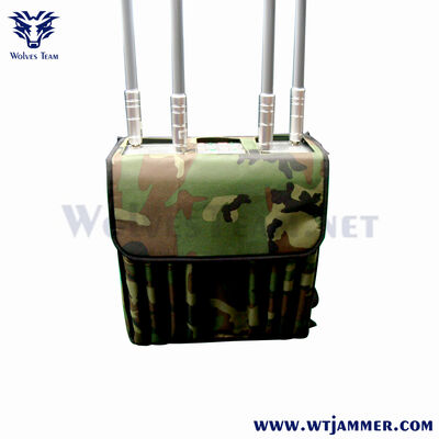 kopen 4 Antennen Rugzak Type RF Signal Jammer voor GPS & WIFI & Anti-Drone Shielding online vervaardiging