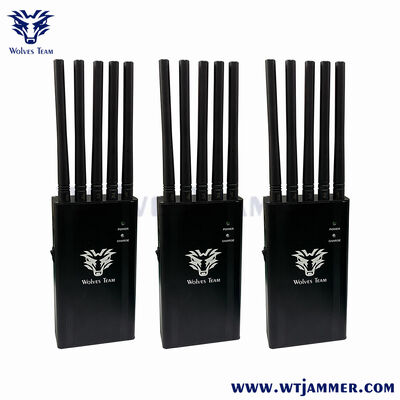 kopen 5-kanaals 10W draagbare GPS/2G/3G/4G/WiFi-signaalblokkering online vervaardiging