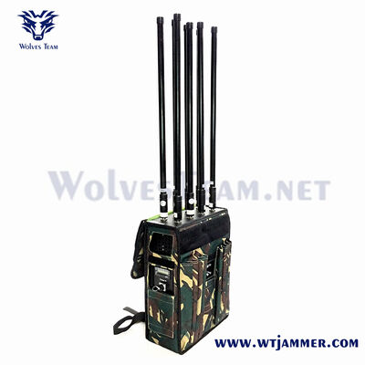 kopen 8 banden High Power RF Backpack Signal Interceptor voor GPS & WIFI & Anti Drone & Anti IED Shielding online vervaardiging