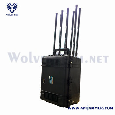 kopen 8 kanalen High Power Portable Suitcase Jammer System Full Frequency RF Blocker voor grote oppervlakte dekking online vervaardiging