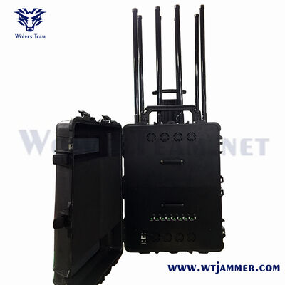 kopen 8 Antennen Trolley Baggage High Power Full Band Signal Jammer met langeafstandsinterferentie online vervaardiging
