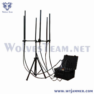 kopen Compact 6 antennes 300W koffer signaal jammer voor tijdelijk beveiligingsgebruik online vervaardiging
