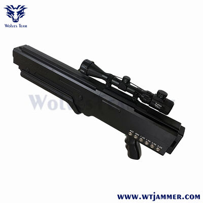 kopen 10 banden 100W High Power Handheld Anti-UAV Jammer voor kritieke site verdediging online vervaardiging
