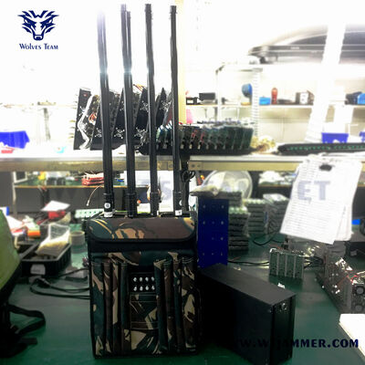kopen 8 Antennes High Power Backpack Jammer voor GPS & WIFI & Anti-Drone & Anti-IED-afscherming online vervaardiging